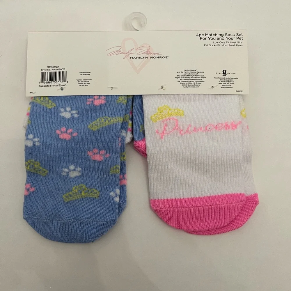 Marilyn Monroe 4 piece Matching Sock Set